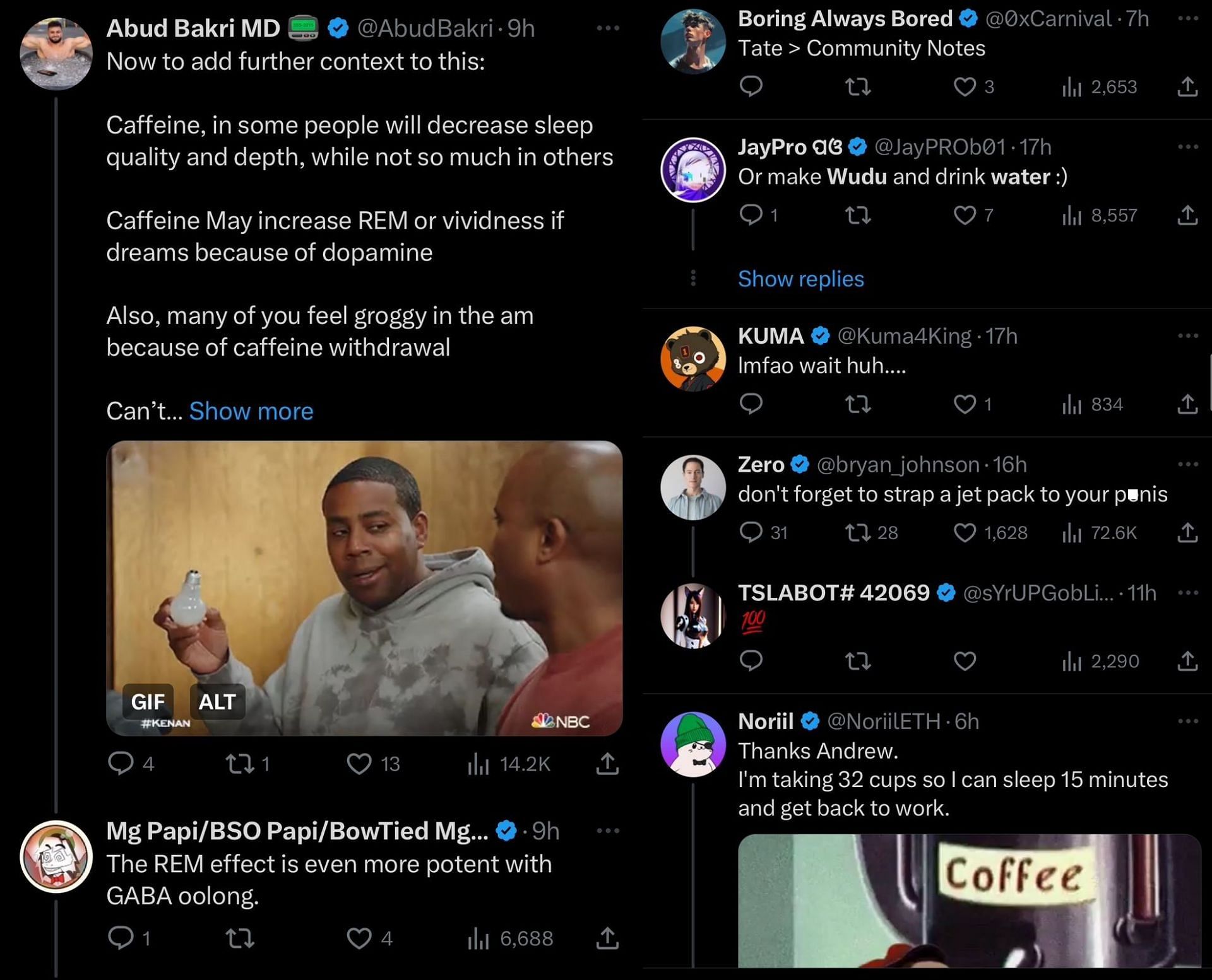 Fans react to Tate's latest claim (Image via Twitter/X)